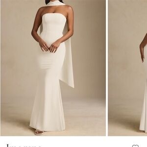 Oh Polly Imogene Maxi Dress in Ivory
